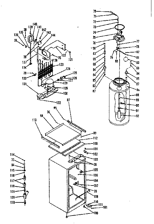 Kenmore 5648848020 refrigeration, cabinet and carbonated water tank diagram