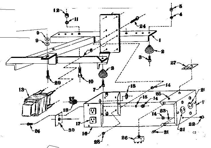Craftsman 58031890 mounting base diagram