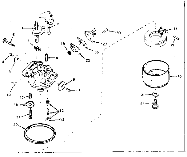 Eska 14140B carburetor assembly 632121 diagram
