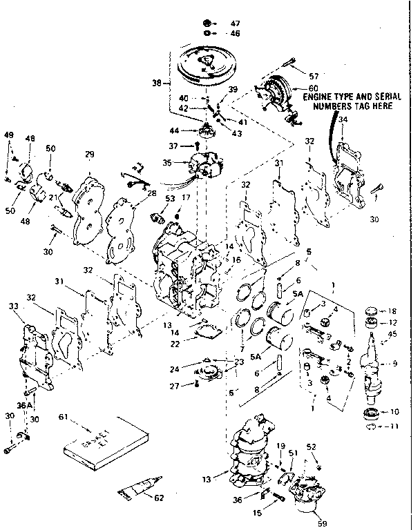 Eska 14152B engine assembly type no. 382-c diagram