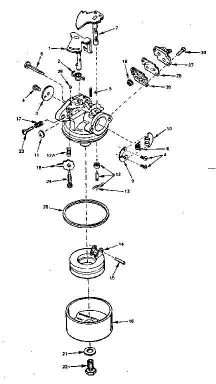 Eska 14152B carburetor assembly no. 632063 diagram