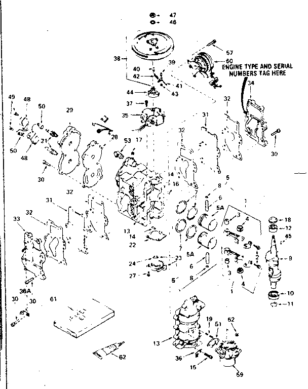 Eska 14153B engine assembly type no. 383-c diagram