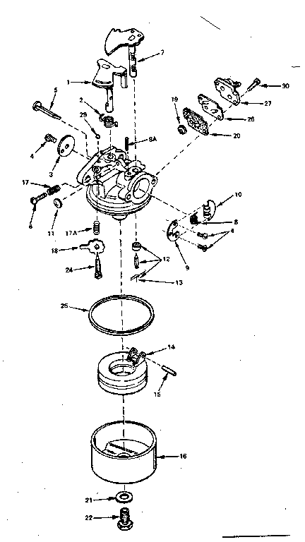 Eska 14153B carburetor assembly no. 632056 diagram