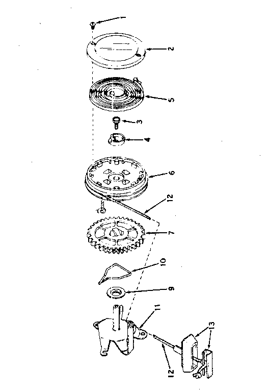 Eska 14153B rewind starter assy 590517 diagram