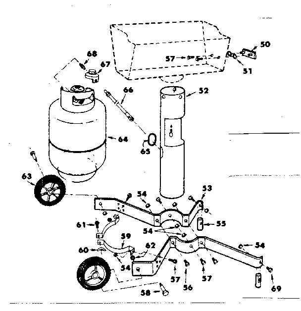 Kenmore 2582318271 cart section diagram