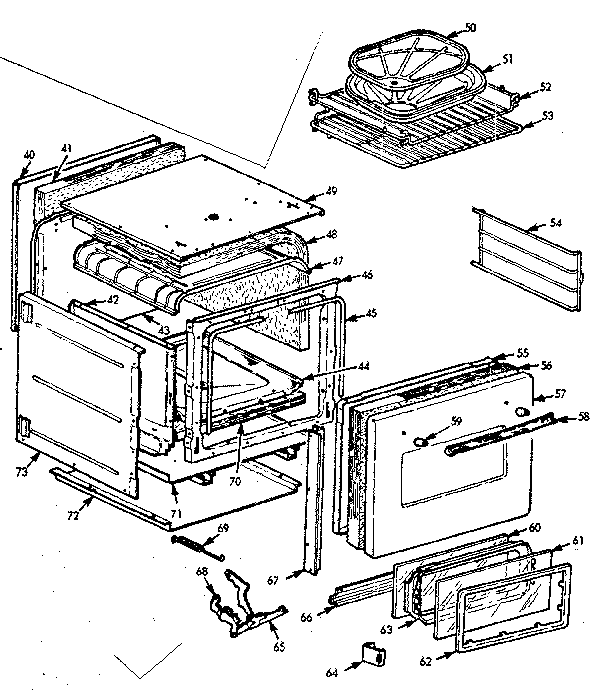 Kenmore 1034053710 main body diagram