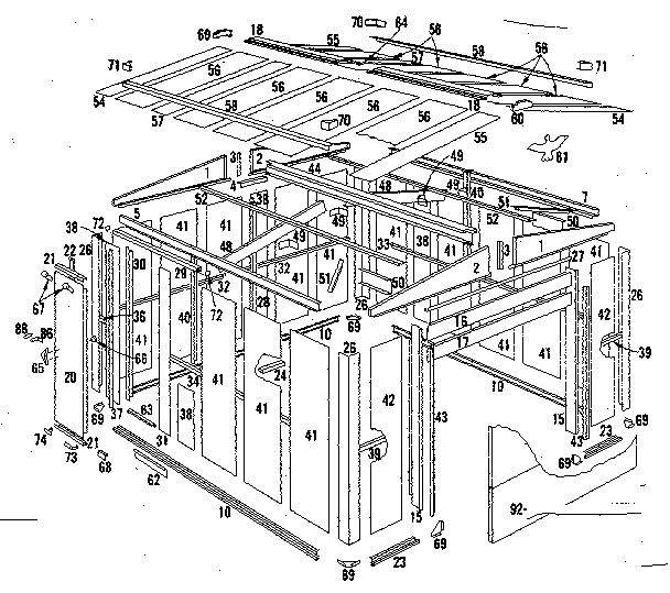 Sears 69660857 replacement parts diagram