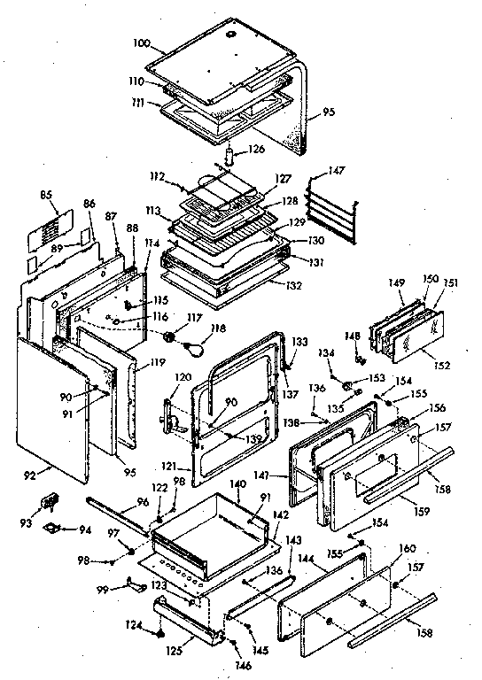 Kenmore 6479147140 body section diagram