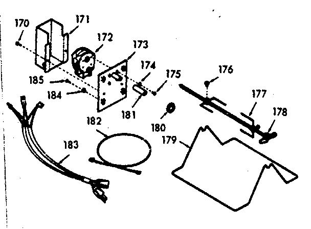 Kenmore 6479147140 optional rotisserie kit no. 8007110 diagram