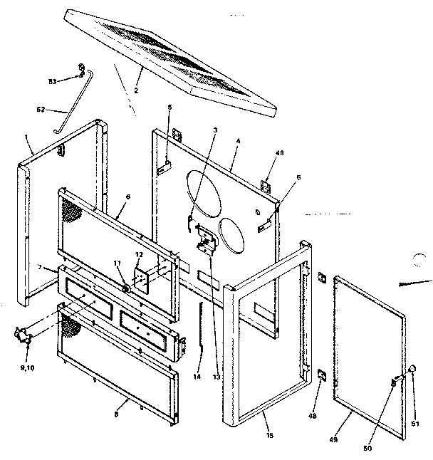 Kenmore 143840621 non-functional replacement parts diagram