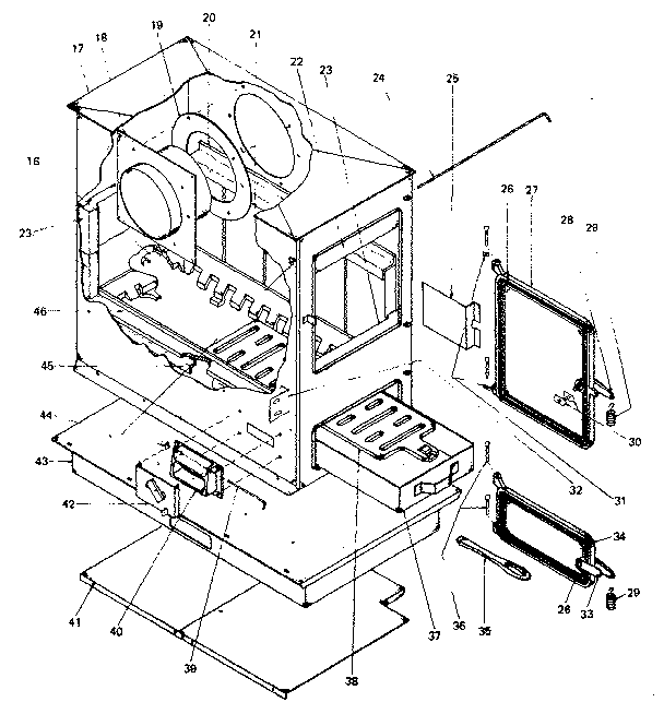 Kenmore 143840621 functional replacement parts diagram