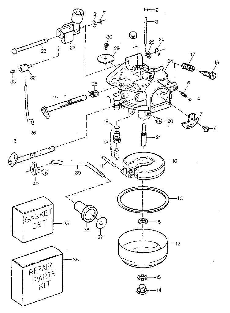 Craftsman 225581980 carburetor 9.9 hp diagram