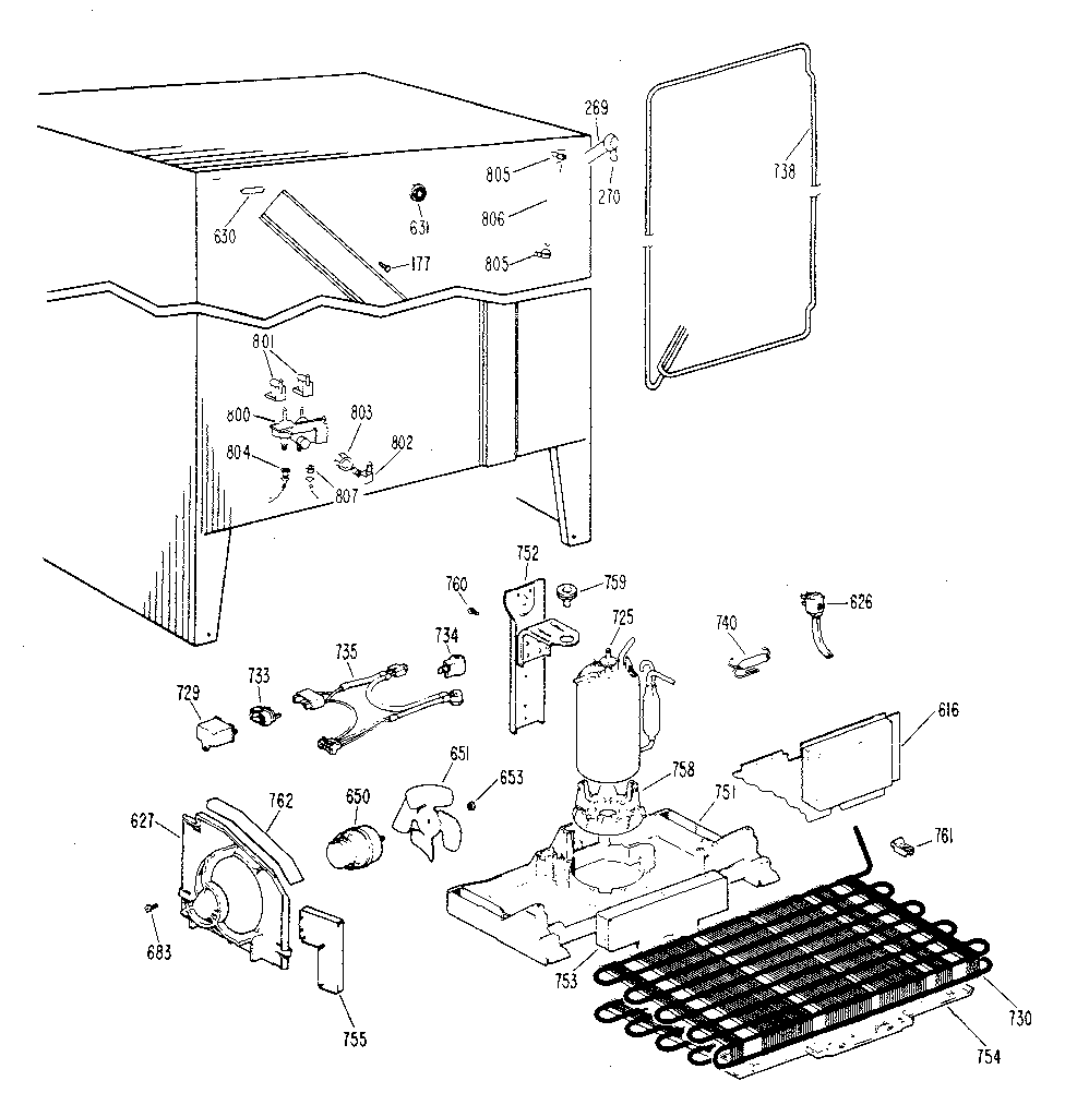 GE TFX22RKB unit parts diagram