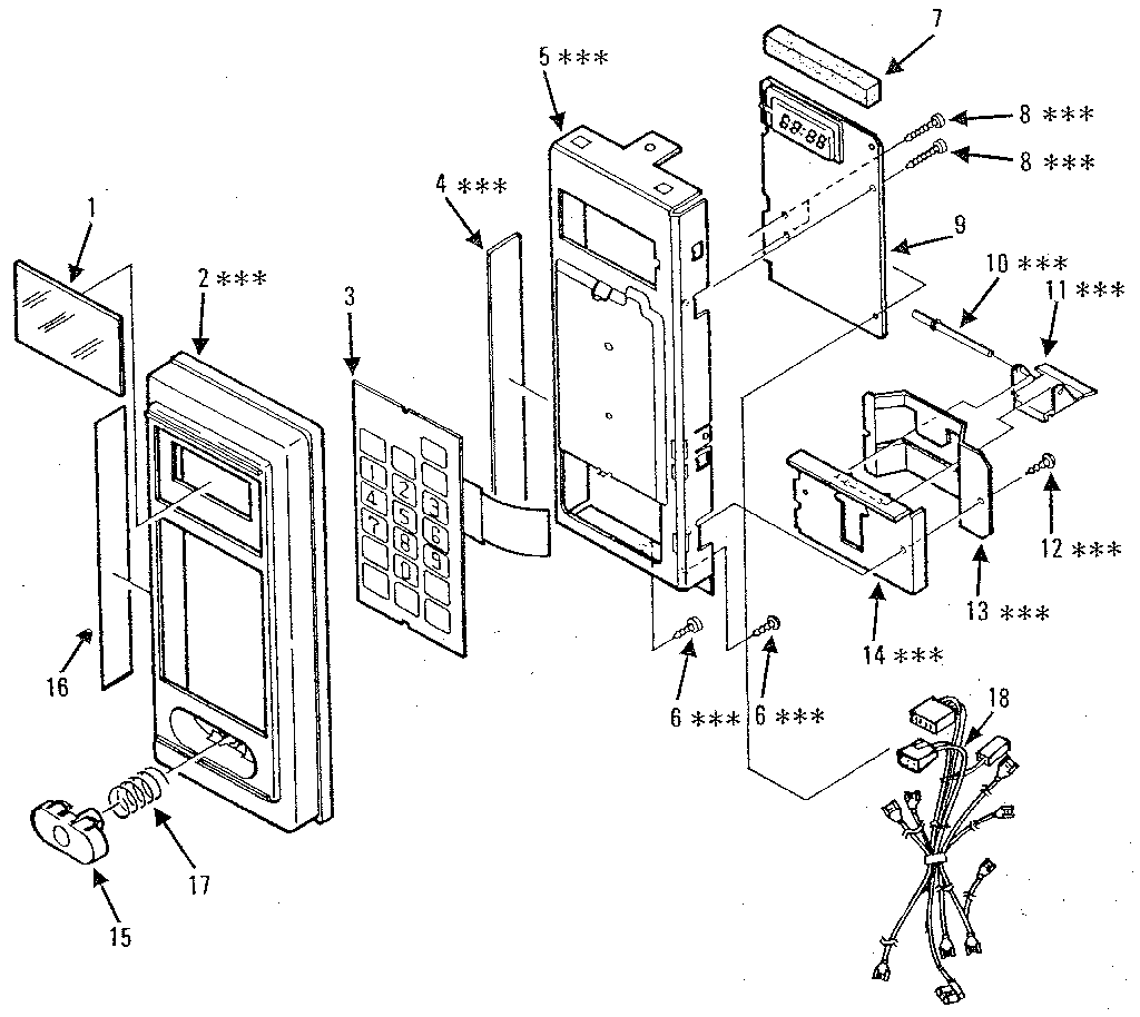 Kenmore 5658812680 control panel diagram