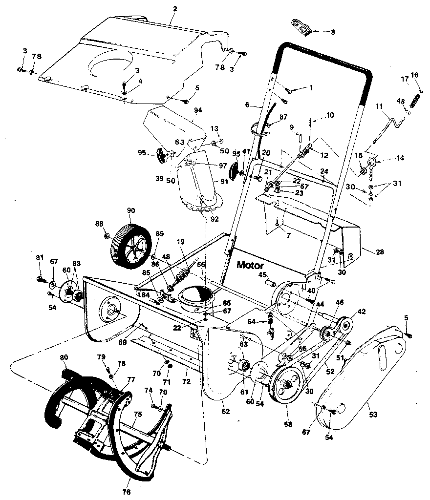 Craftsman 247882900 main frame diagram