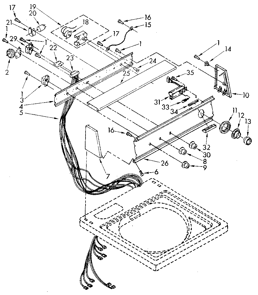 Kenmore 11082993300 console panel diagram