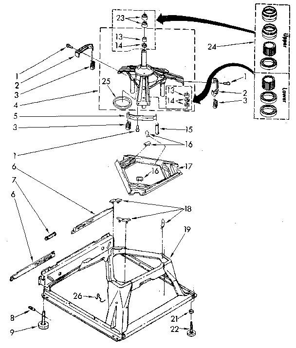 Kenmore 11082993300 machine base diagram