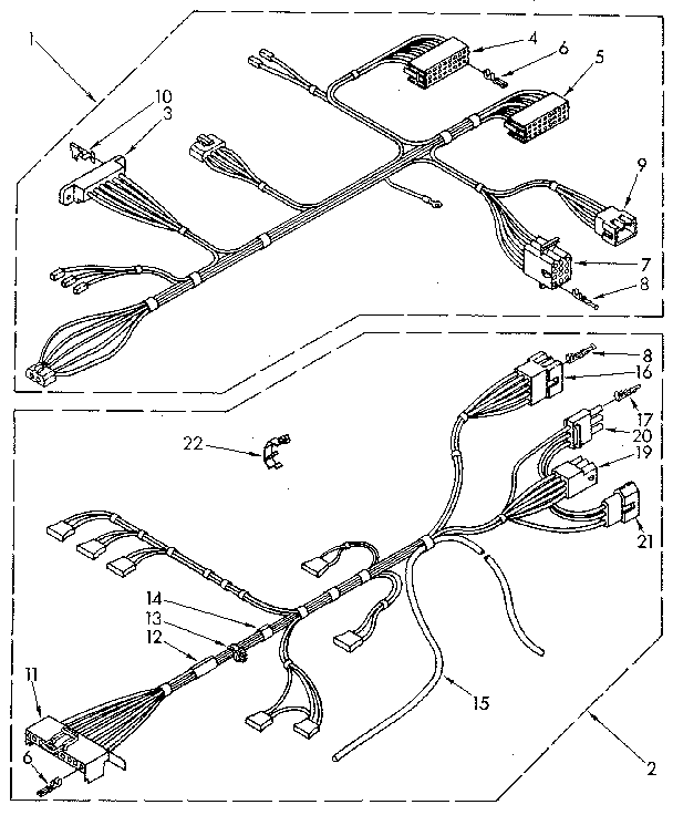 Kenmore 11082993300 wiring harness diagram