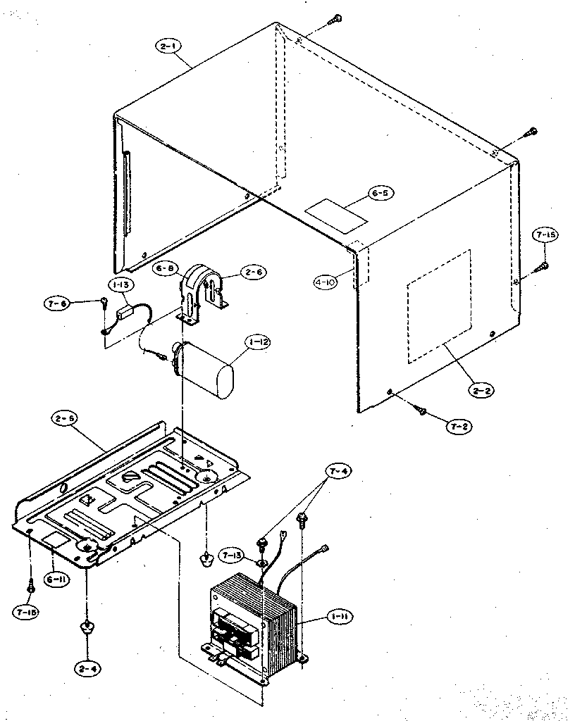 Sharp R-4A60 cabinet diagram