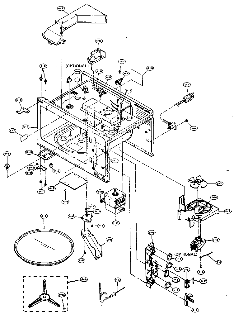 Sharp R-4A60 oven diagram