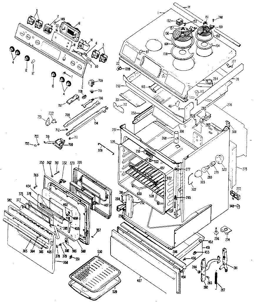 Kenmore 20231(1988) electric range diagram