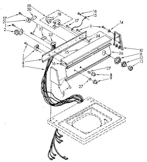 Kenmore 11082983300 console panel diagram