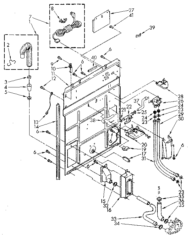 Kenmore 11082983300 rear panel diagram