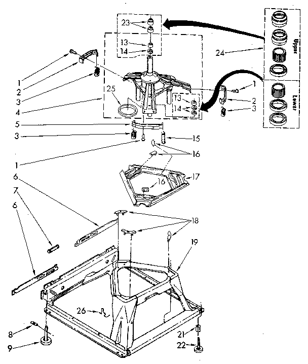 Kenmore 11082983300 machine base diagram