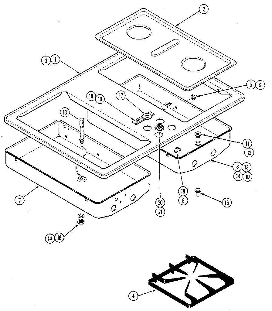 Kenmore 12303(1988) top assembly diagram