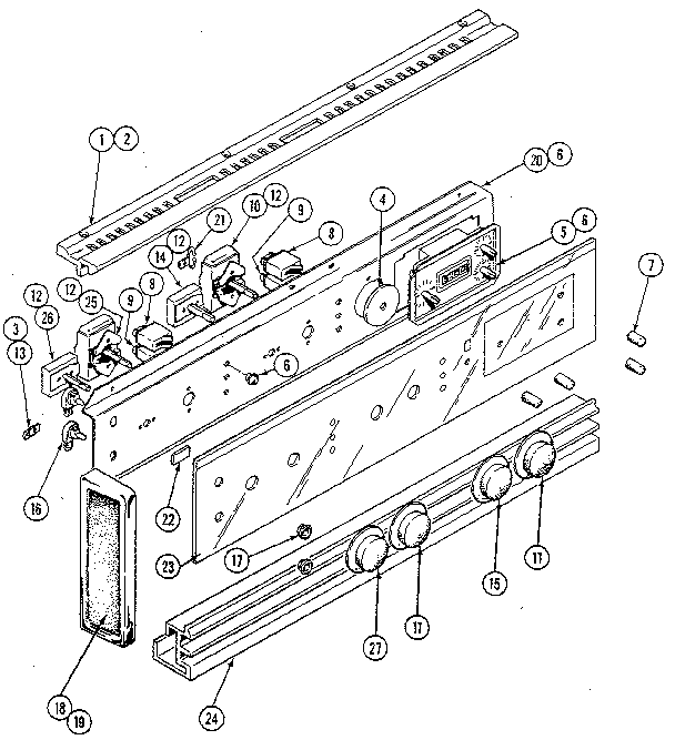 Kenmore 21241(1988) control panel diagram