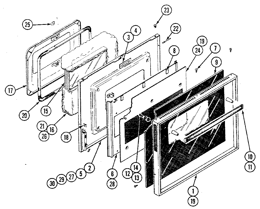 Kenmore 21241(1988) door diagram