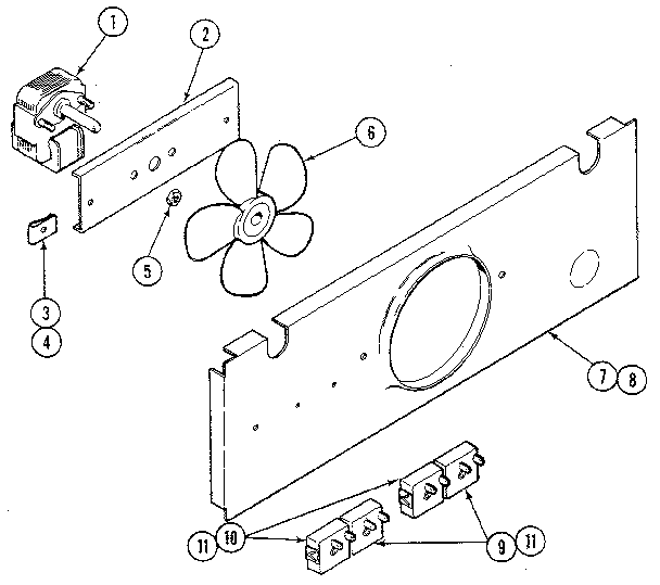 Kenmore 21241(1988) blower motors - cooling fan diagram