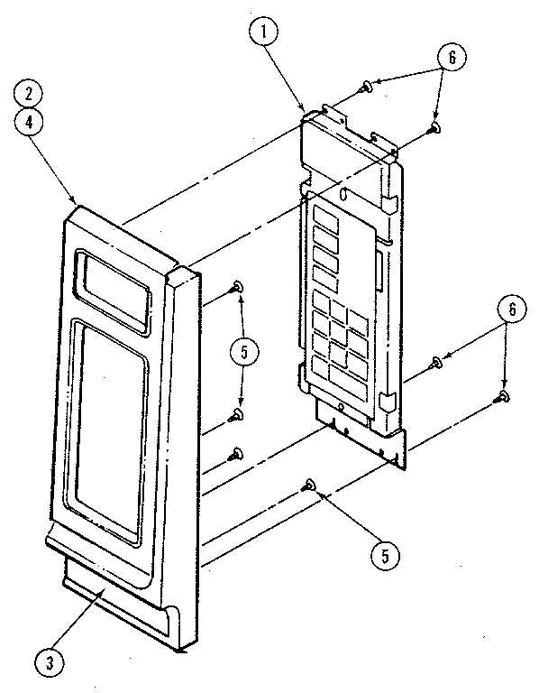 Kenmore 21334 control panel - upper oven diagram