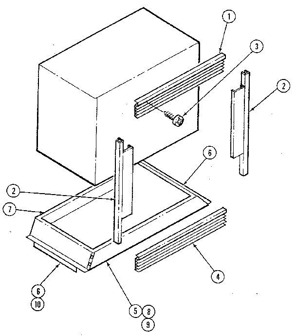 Kenmore 21334 body/liner/trim - upper & lower oven diagram