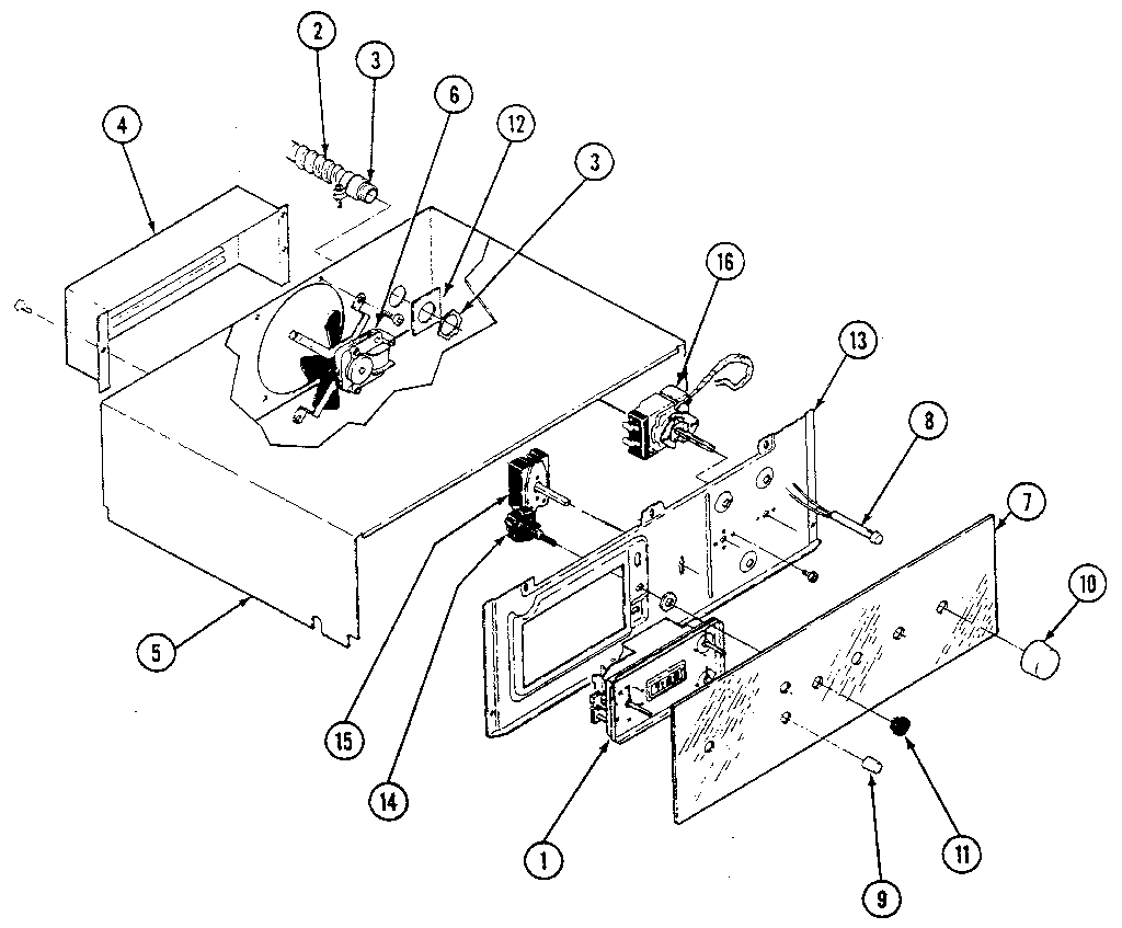 Kenmore 21135(1988) control panel diagram