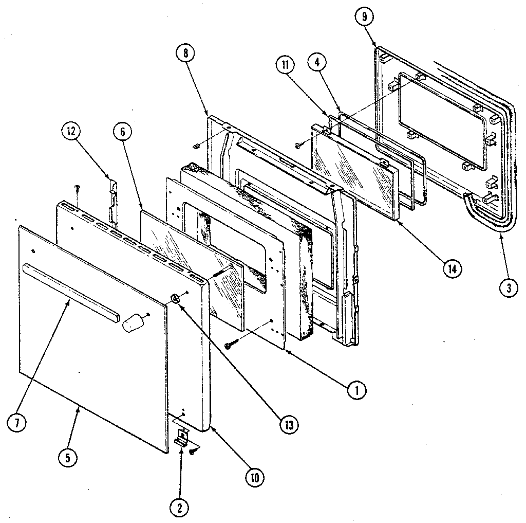 Kenmore 21135(1988) door diagram
