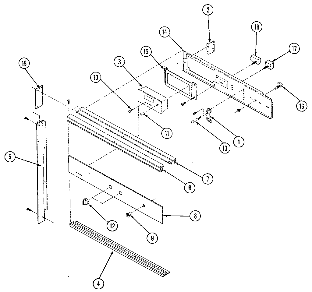 Kenmore 21433(1988) control panel diagram