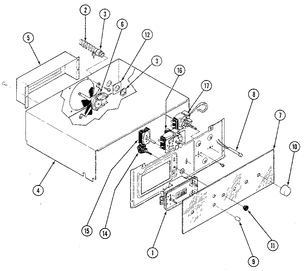 Kenmore 21134(1988) control panel diagram