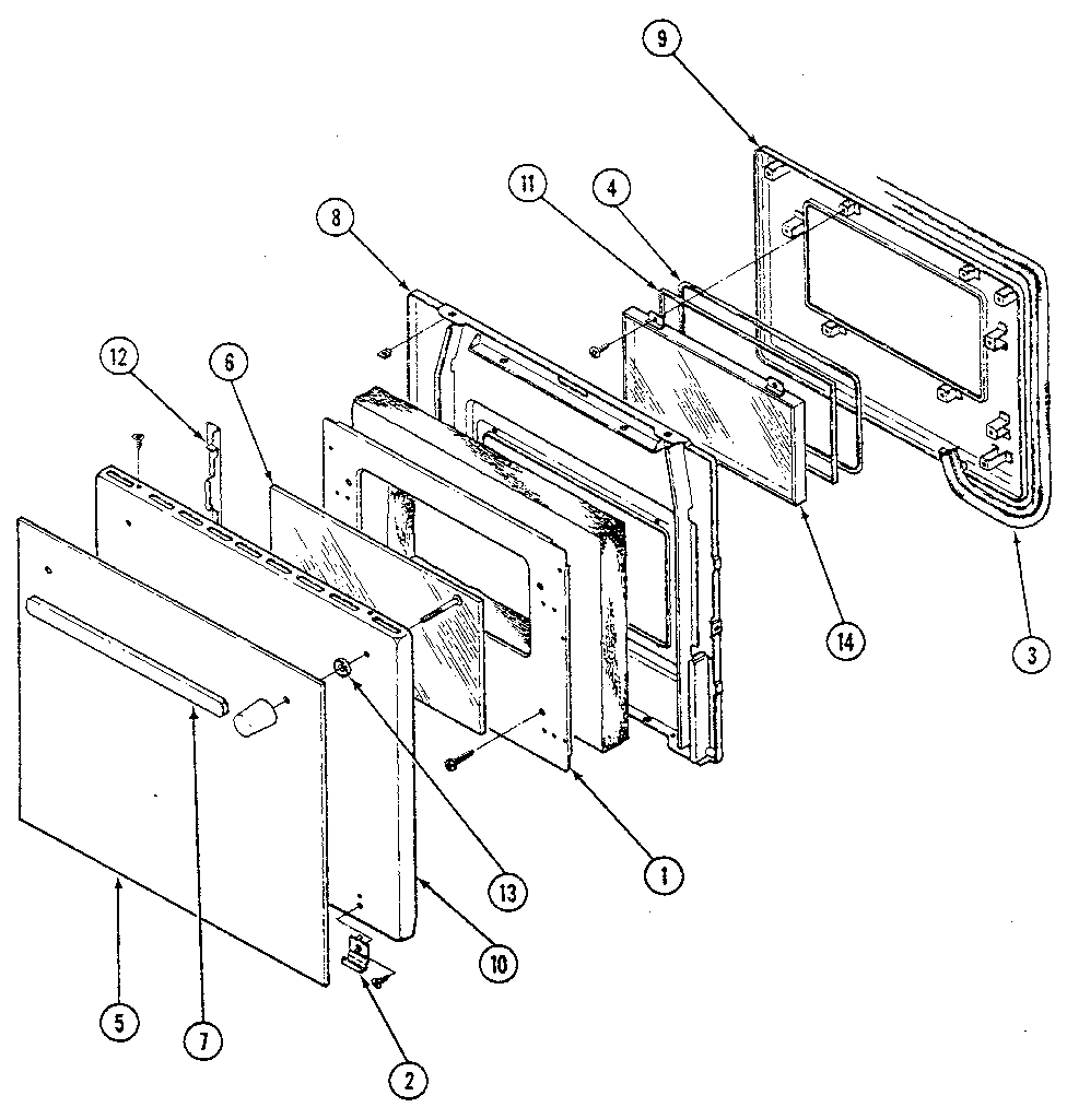 Kenmore 21134(1988) upper door diagram