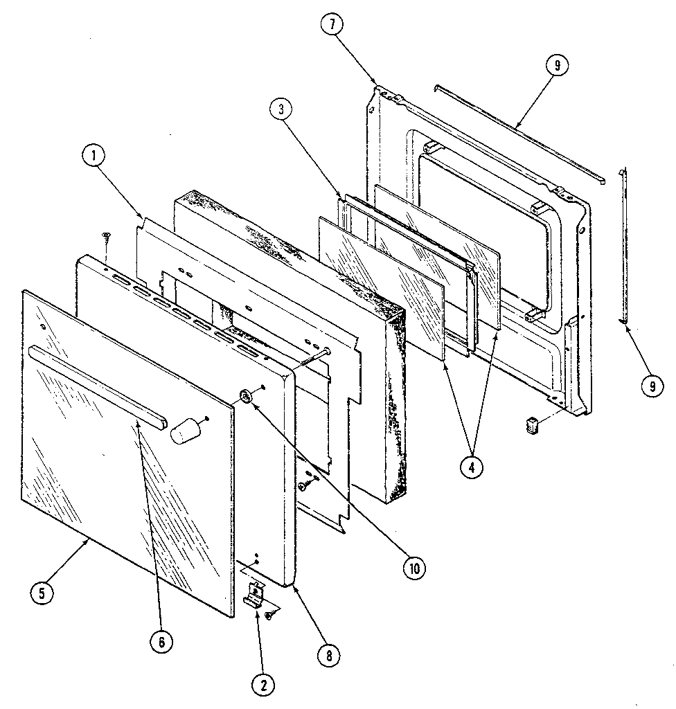 Kenmore 21134(1988) lower door diagram