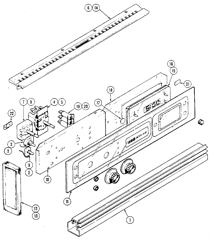 Kenmore 21246(1988) control panel diagram