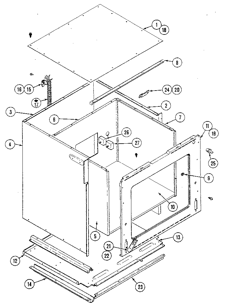 Kenmore 21246(1988) basic body diagram