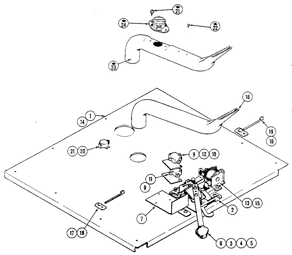 Kenmore 21246(1988) basic body-internal components diagram