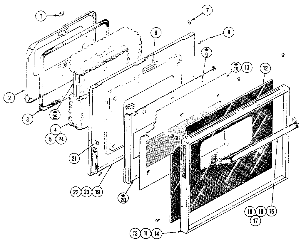 Kenmore 21246(1988) door diagram