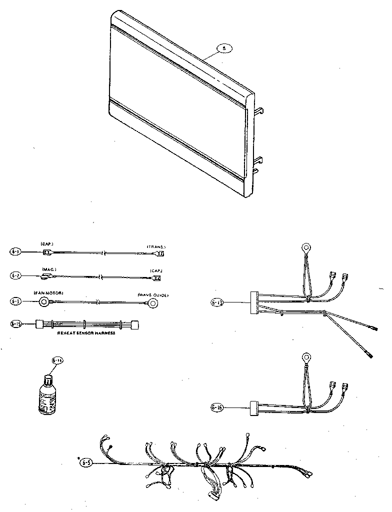 Sharp R-5P60 door diagram