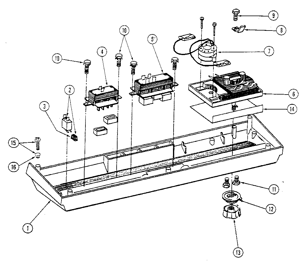 Jenn-Air DU476 control panel diagram