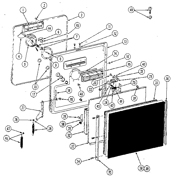 Jenn-Air DU476 door diagram