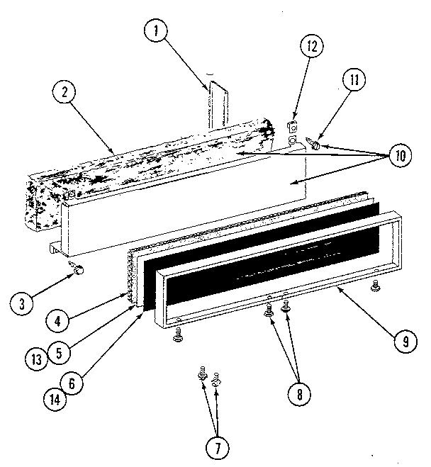 Jenn-Air DU476 door - access panel diagram