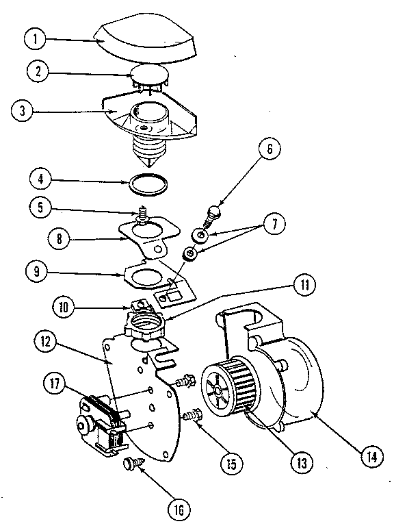 Jenn-Air DU476 motor assembly - blower diagram