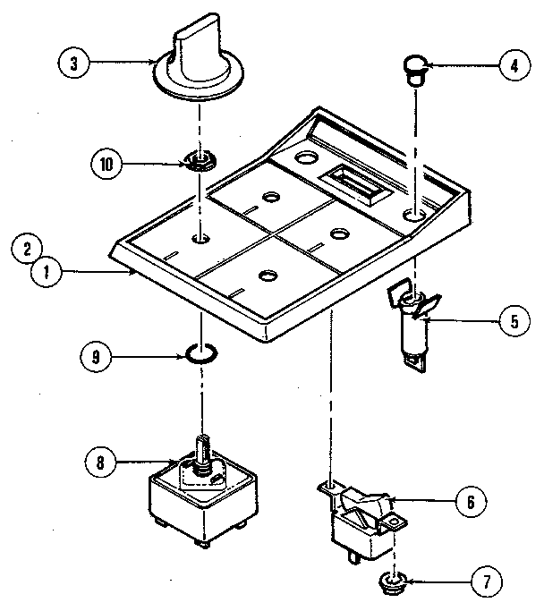 Kenmore 22308(1988) escutcheon assembly diagram